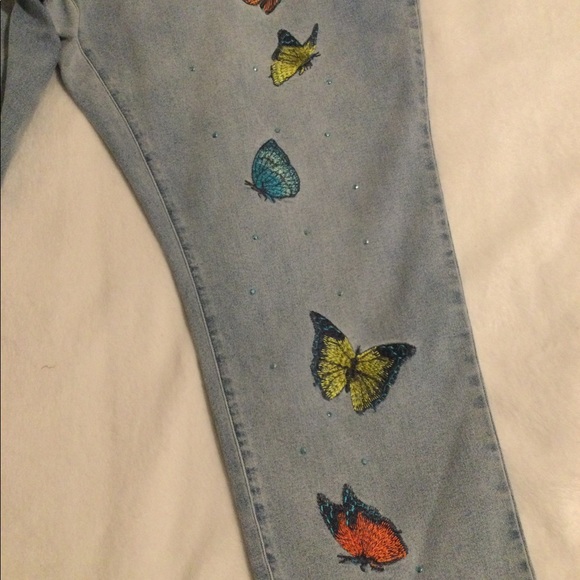 DG2 by Diane Gilman Embroidered Pull-On Exposed Button Jean Size: 3X - Picture 7 of 11